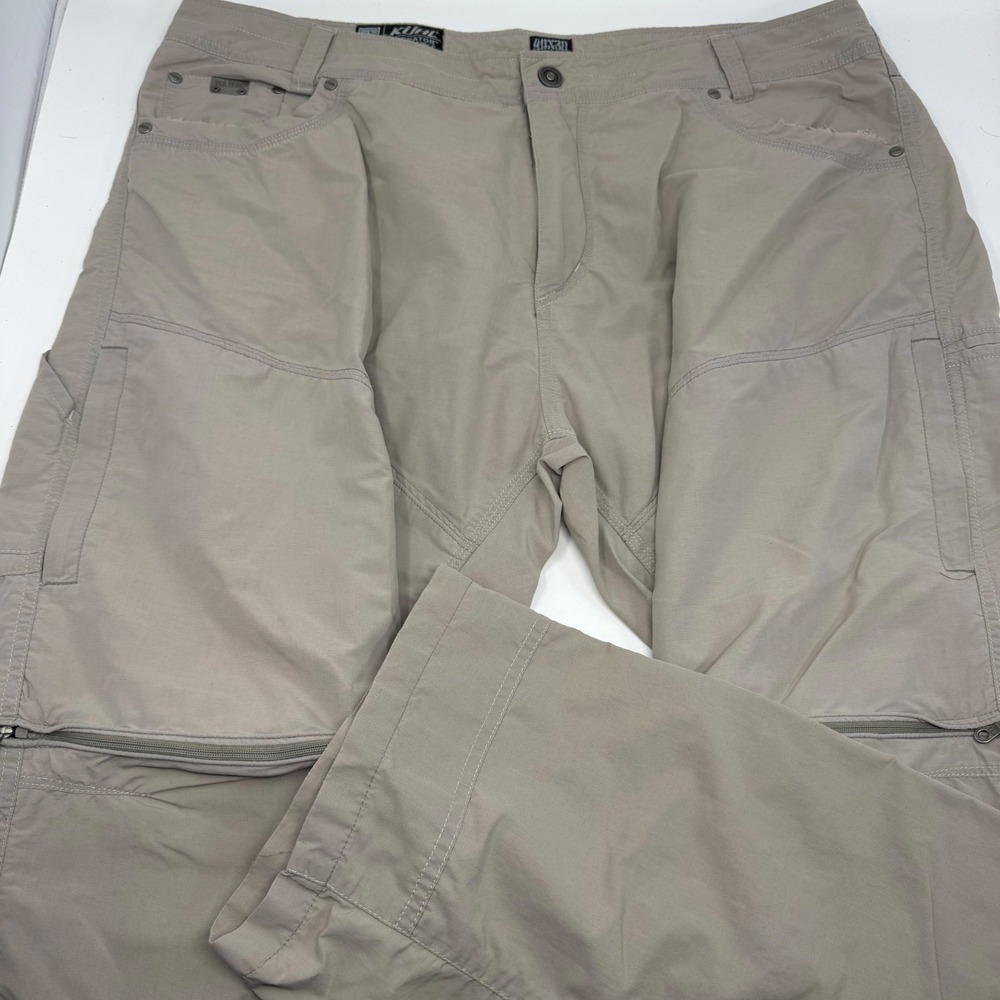 Kuhl Liberator Convertible Stealth Hiking Pants Khaki Mens 40x30 Zip Off Cargo